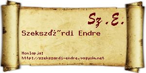 Szekszárdi Endre névjegykártya